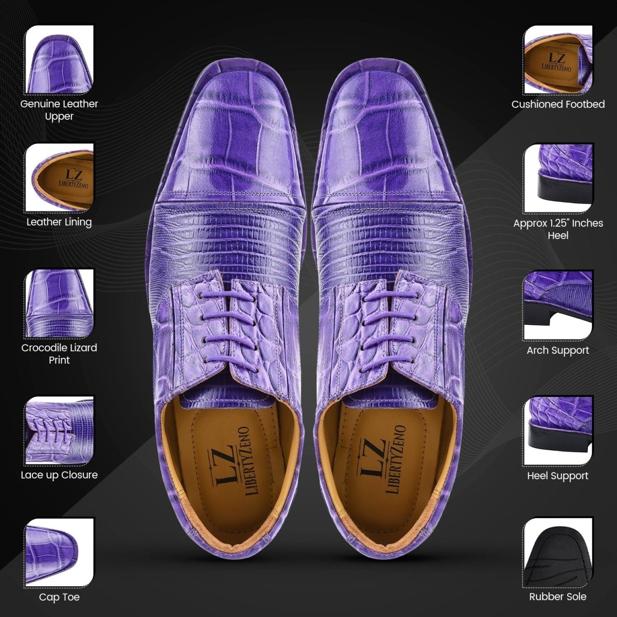 Liberty Zeno Owen Leather Oxford Style Dress Shoes