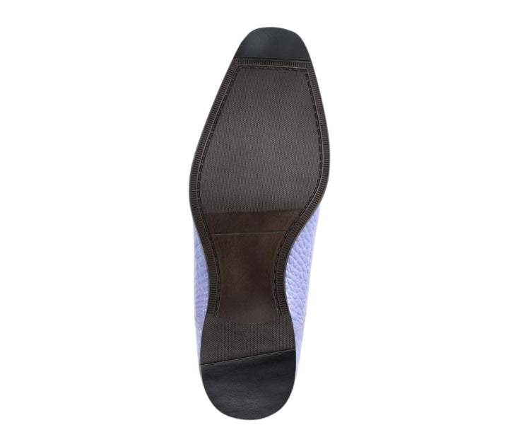 Amali Harvey Croc Embossed Men's Lavender Animal Print Leather Exotic Oxford Shoes