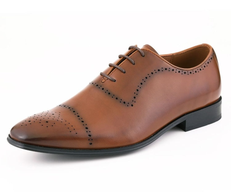 Amali Wyatt Cognac Oxfords — product view 1