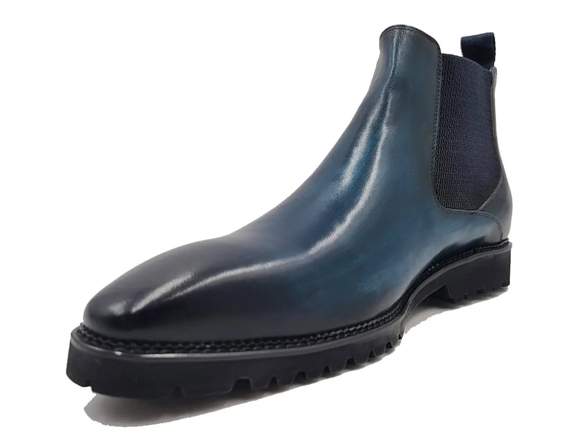 Carrucci Shoes Patina Chelsea Boot Lug Sole Calf Leather All Day Comfort KB480102