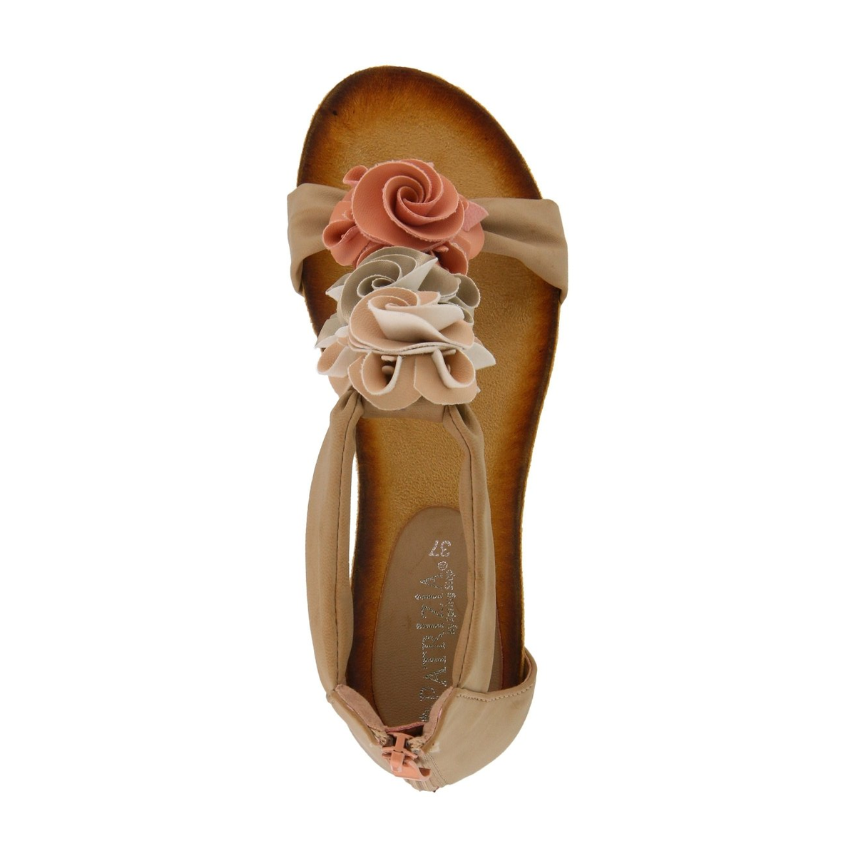 Patrizia Harlequin Multi wedge sandal in Beige Multi, top view