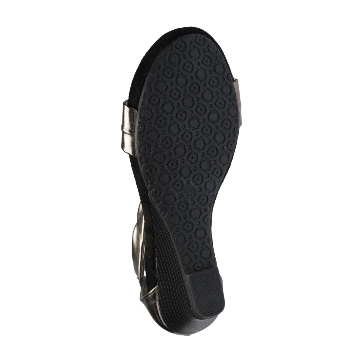 Patrizia Harlequin floral wedge sandal in Pewter, outsole view