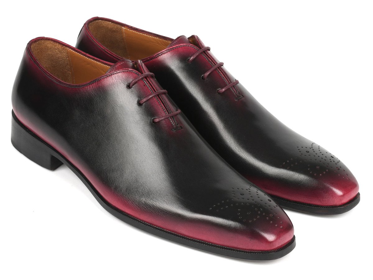 Paul Parkman Black and Red Men's Oxford Shoes