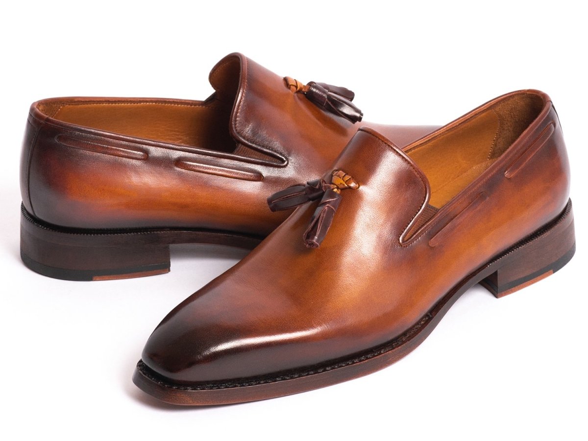 Paul Parkman Brown Goodyear Welted Tassel Loafers (ID51TS - BRW)