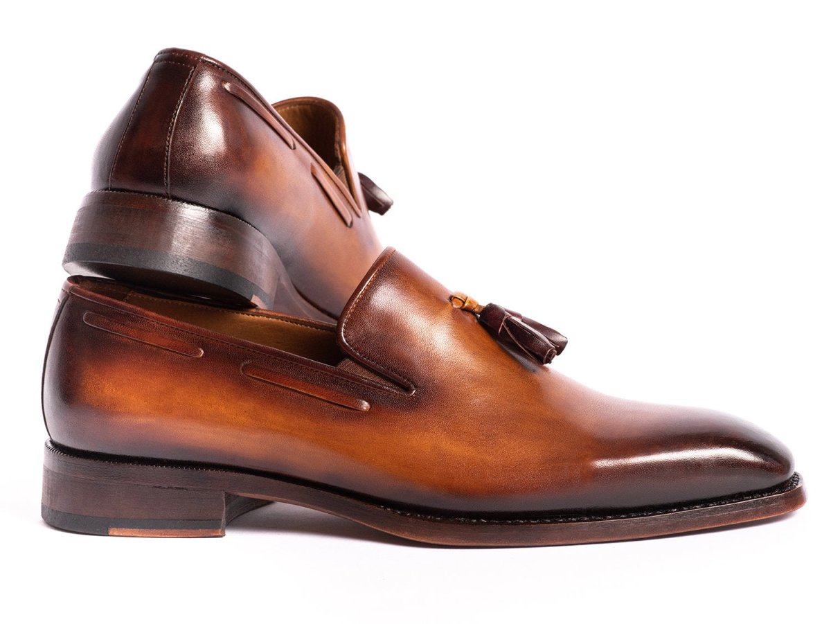Paul Parkman Brown Goodyear Welted Tassel Loafers (ID51TS - BRW)
