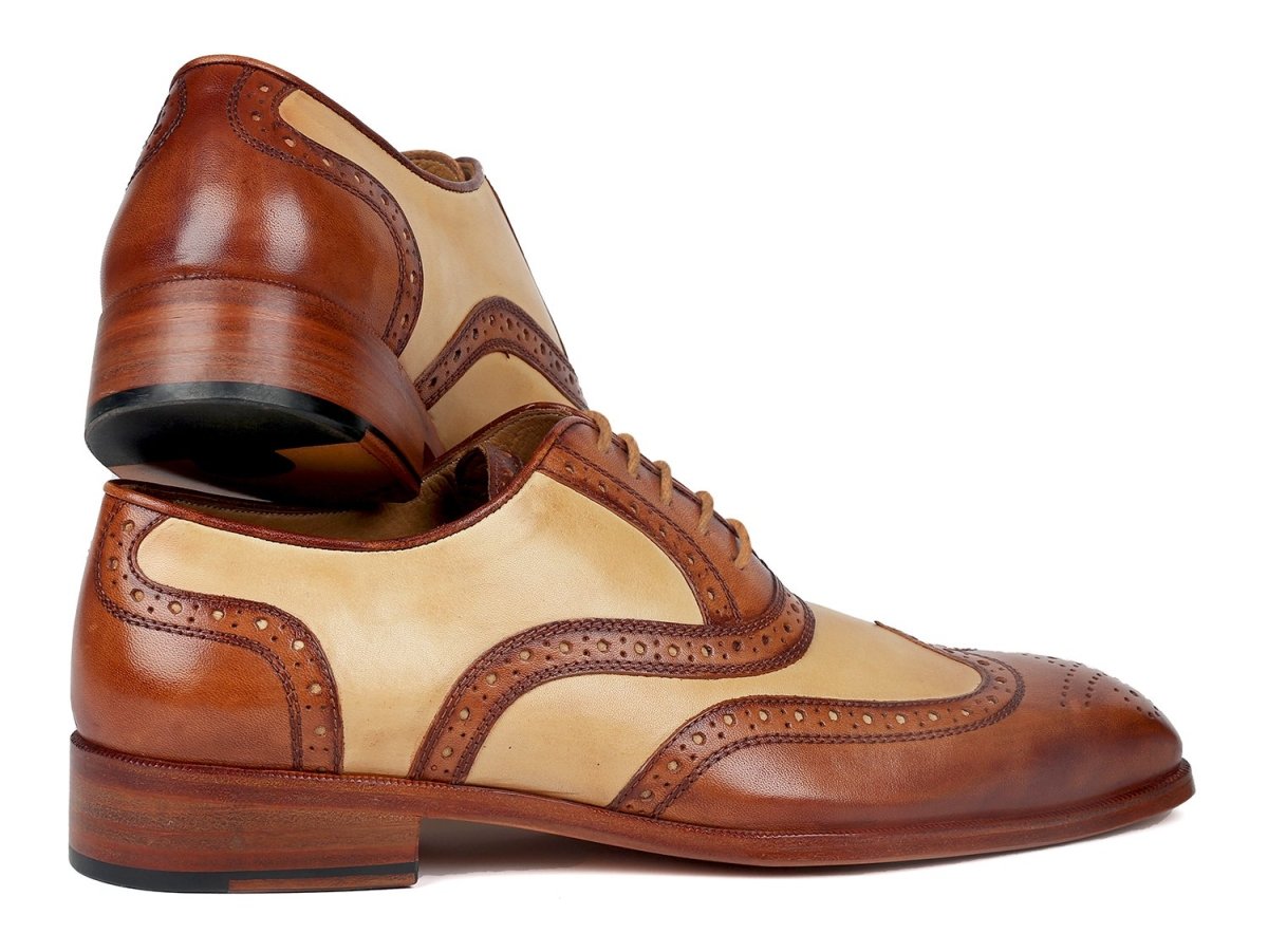 Paul Parkman Dual Tone Oxfords in Brown and Beige