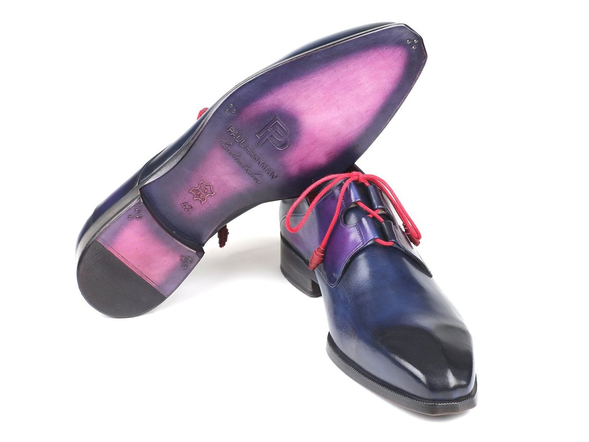 Paul Parkman Ghillie Lacing Blue Dress Shoes (IDGT511BLU)