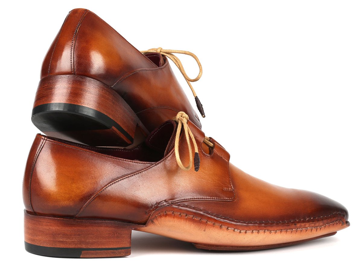 Paul Parkman Ghillie Lacing Handsewn Shoes Light Brown (ID022 CML)