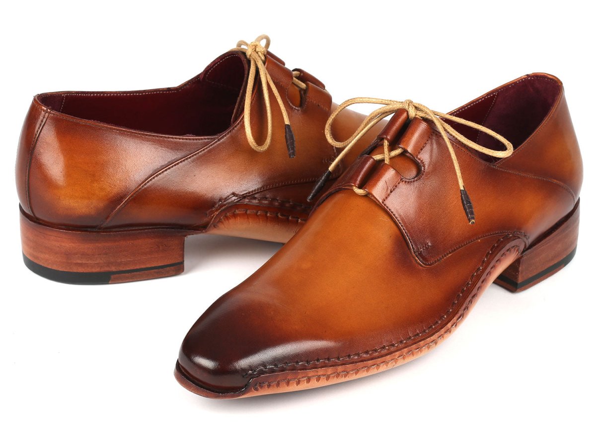 Paul Parkman Ghillie Lacing Handsewn Shoes Light Brown (ID022 CML)