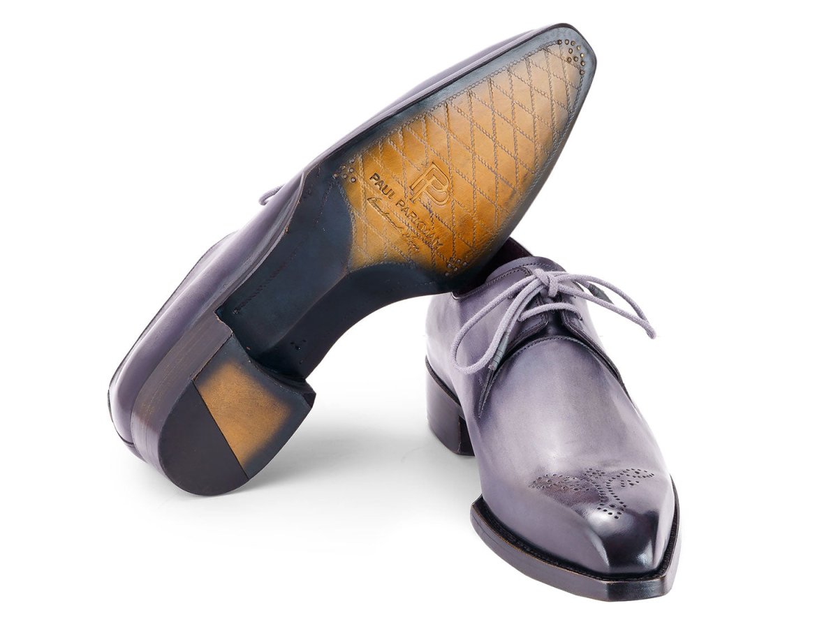 Paul Parkman Goodyear Welted Derby Shoes Gray (ID468S78)