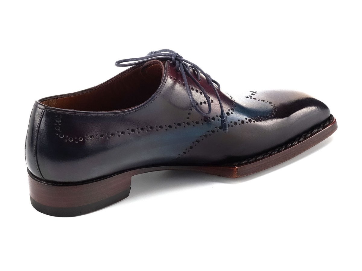 Paul Parkman Goodyear Welted Men's Wingtip Oxfords Bordeaux and Blue (ID81BRL94)