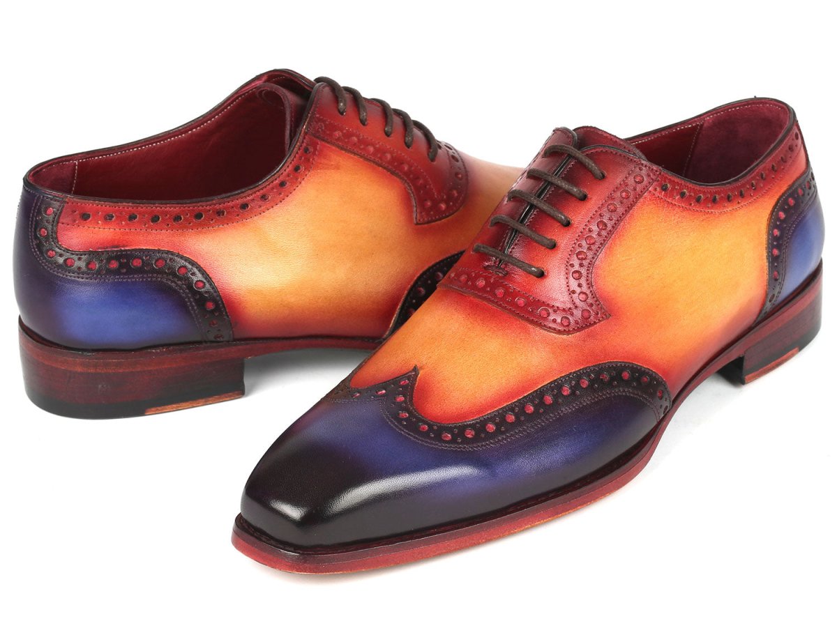 Paul Parkman Goodyear Welted Men's Wingtip Oxfords Multicolor (ID6819 MLT)