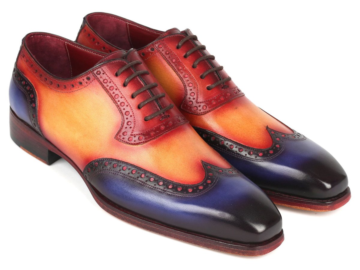 Paul Parkman Goodyear Welted Men's Wingtip Oxfords Multicolor (ID6819 MLT)