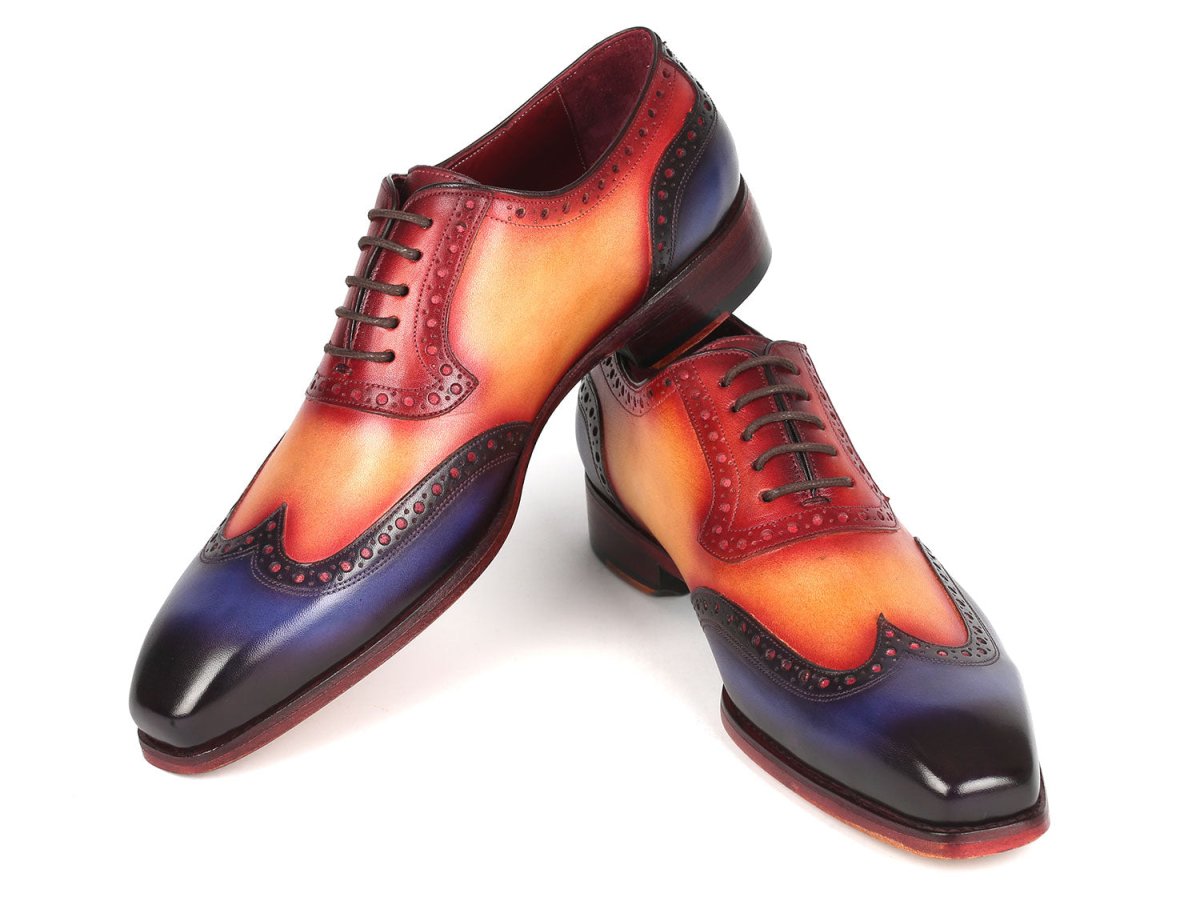 Paul Parkman Goodyear Welted Men's Wingtip Oxfords Multicolor (ID6819 MLT)