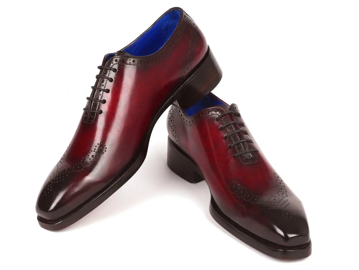 Paul Parkman Goodyear Welted nched Oxfords in Bordeaux