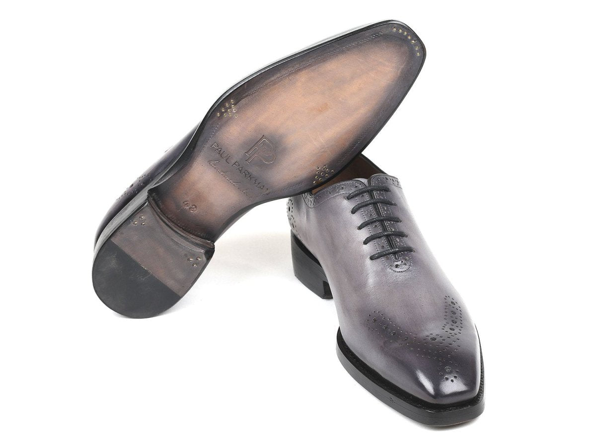 Paul Parkman Goodyear Welted nched Oxfords in Gray