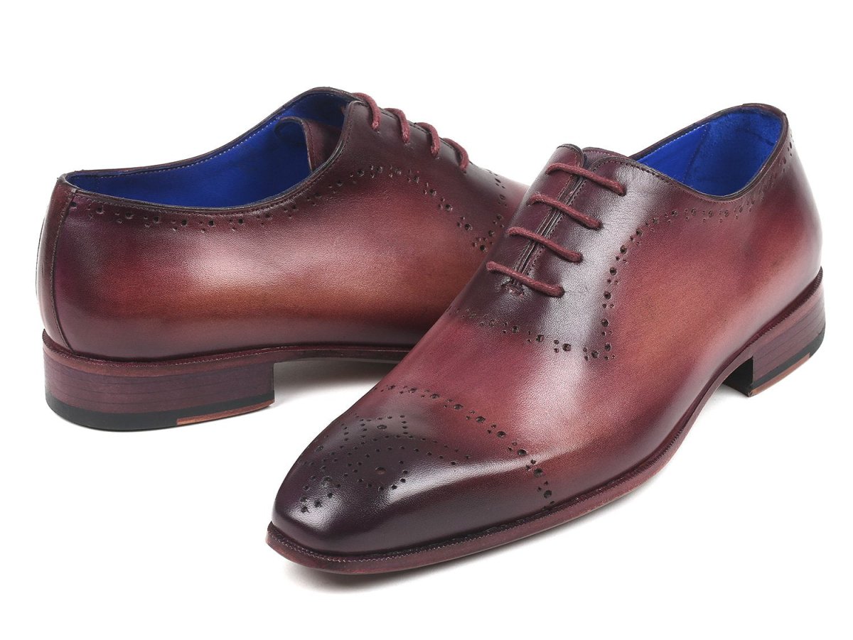 Paul Parkman Hand Painted Classic Brogues in Burgundy