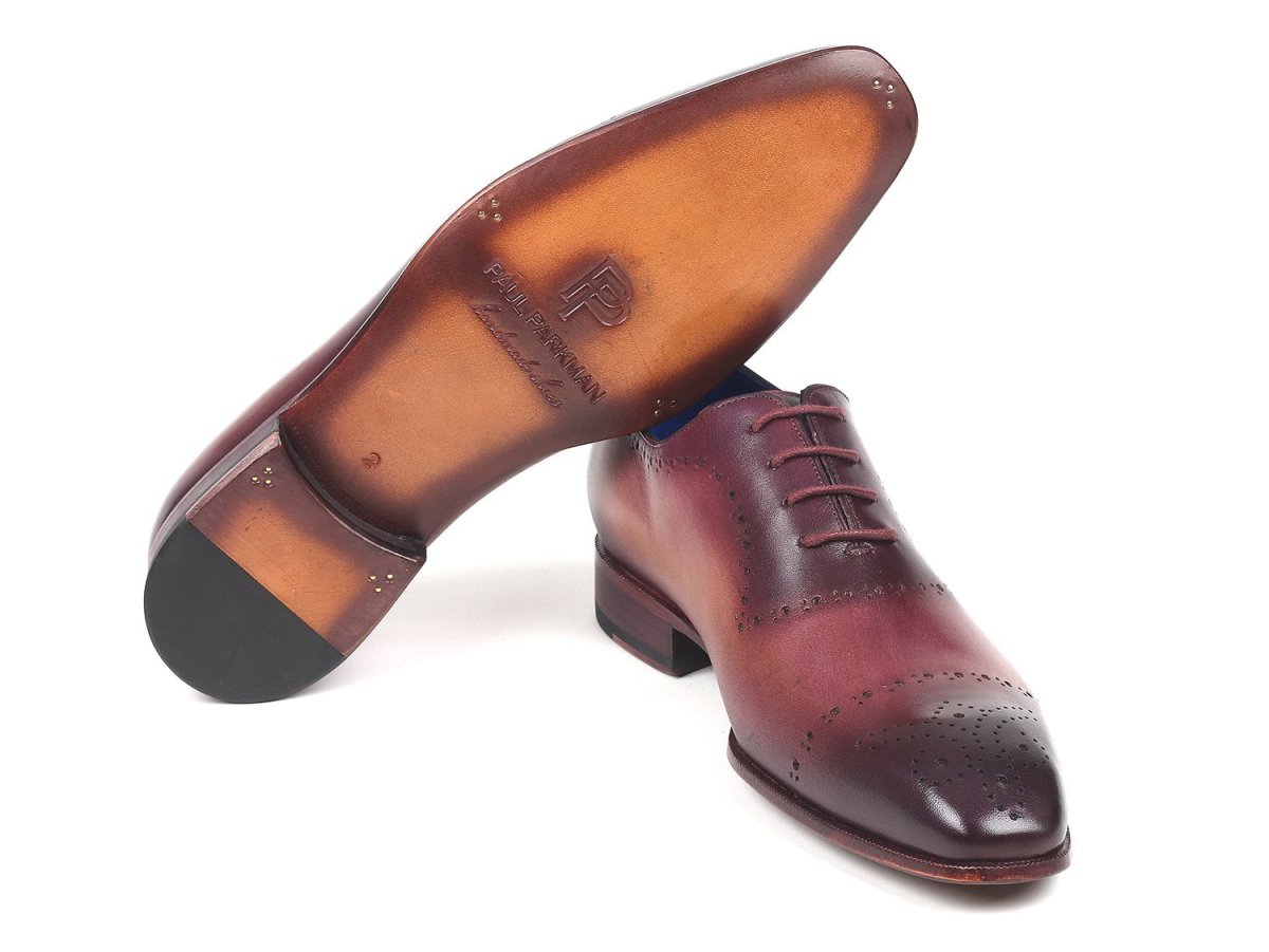 Paul Parkman Hand Painted Classic Brogues in Burgundy