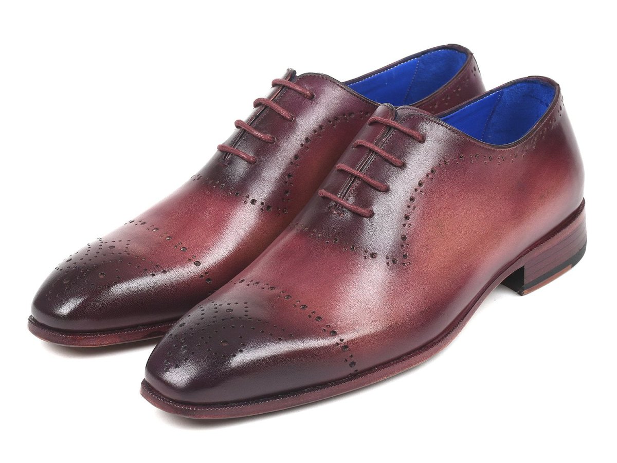 Paul Parkman Hand Painted Classic Brogues in Burgundy