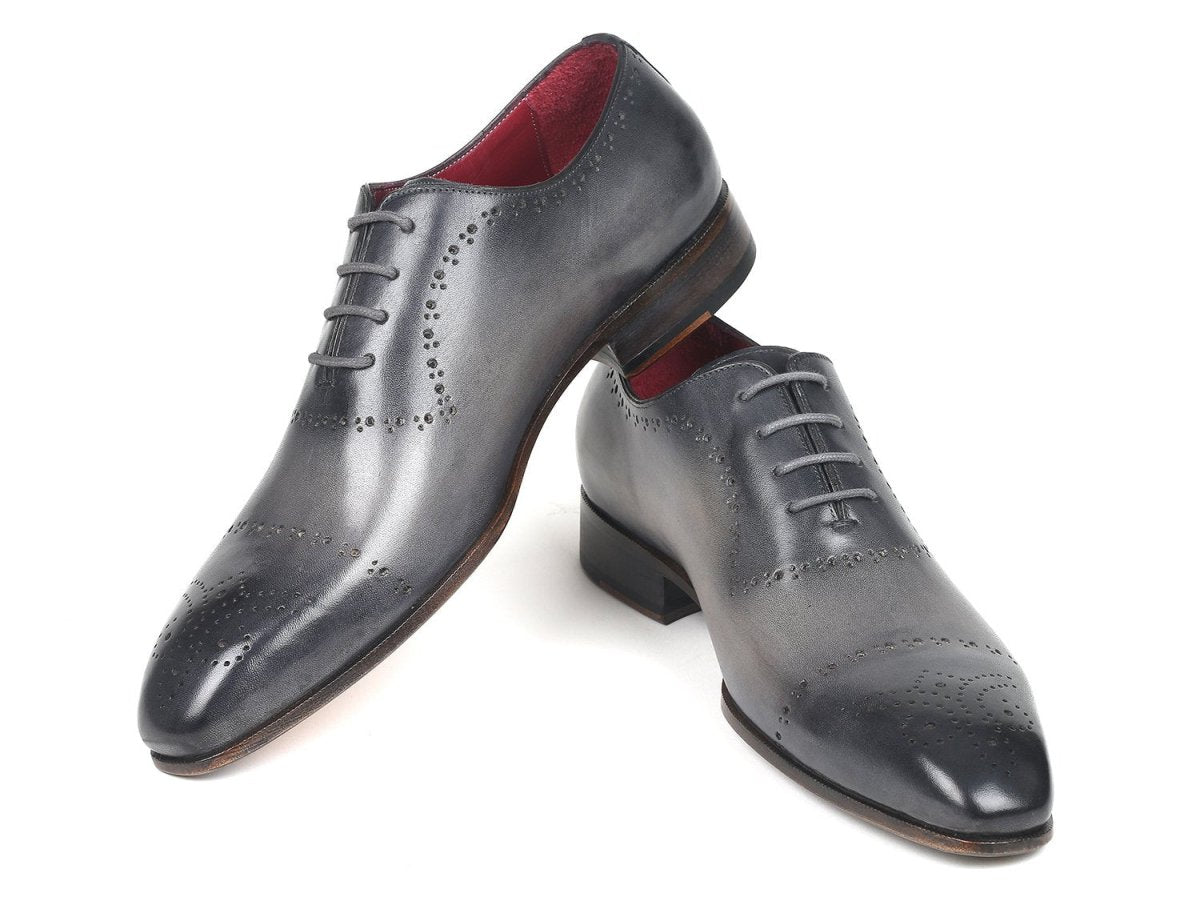 Paul Parkman Hand Painted Classic Brogues in Grey