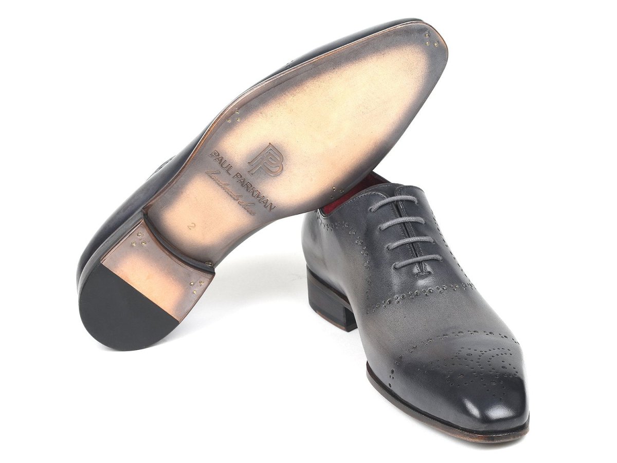 Paul Parkman Hand Painted Classic Brogues in Grey