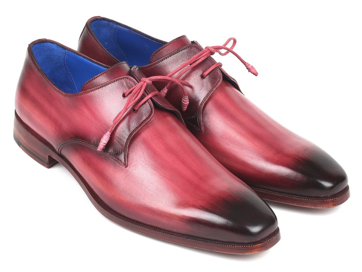 Paul Parkman Hand Painted Derby Shoes in Pink and Purple