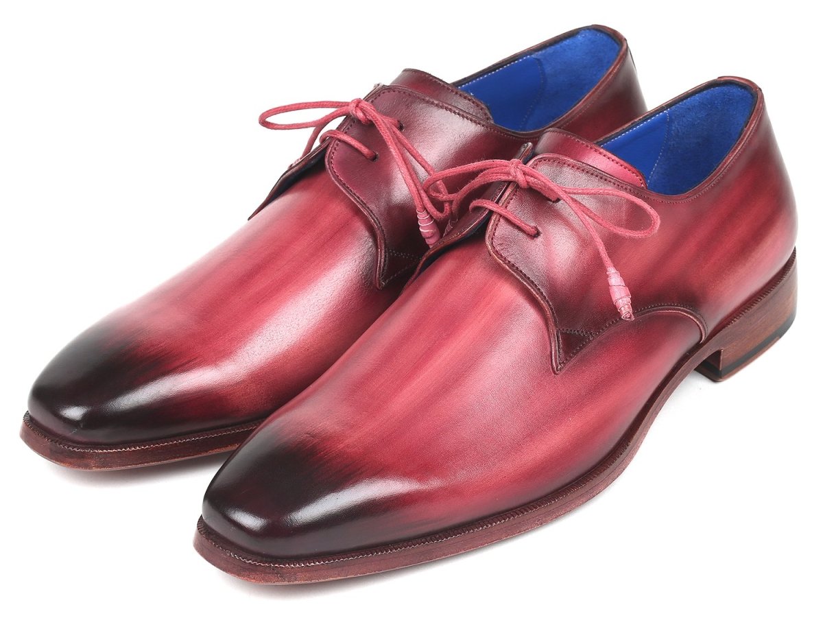 Paul Parkman Hand Painted Derby Shoes in Pink and Purple
