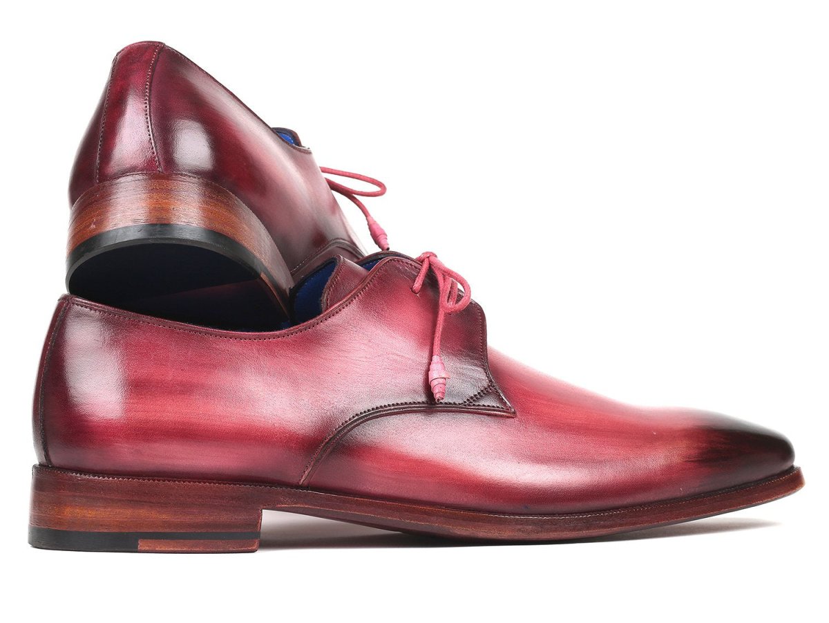Paul Parkman Hand Painted Derby Shoes in Pink and Purple