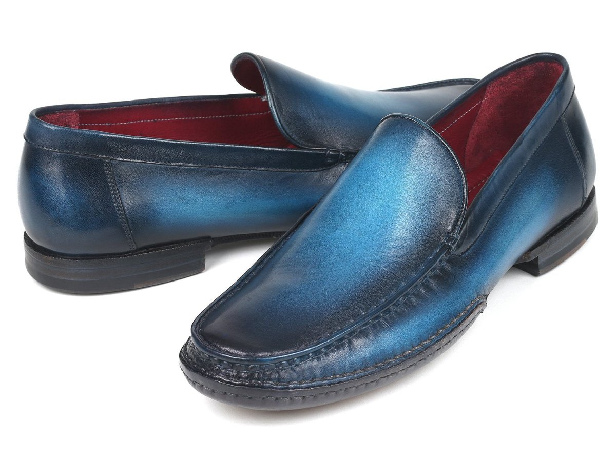 Paul Parkman Hand Sewn Moccasins in Blue