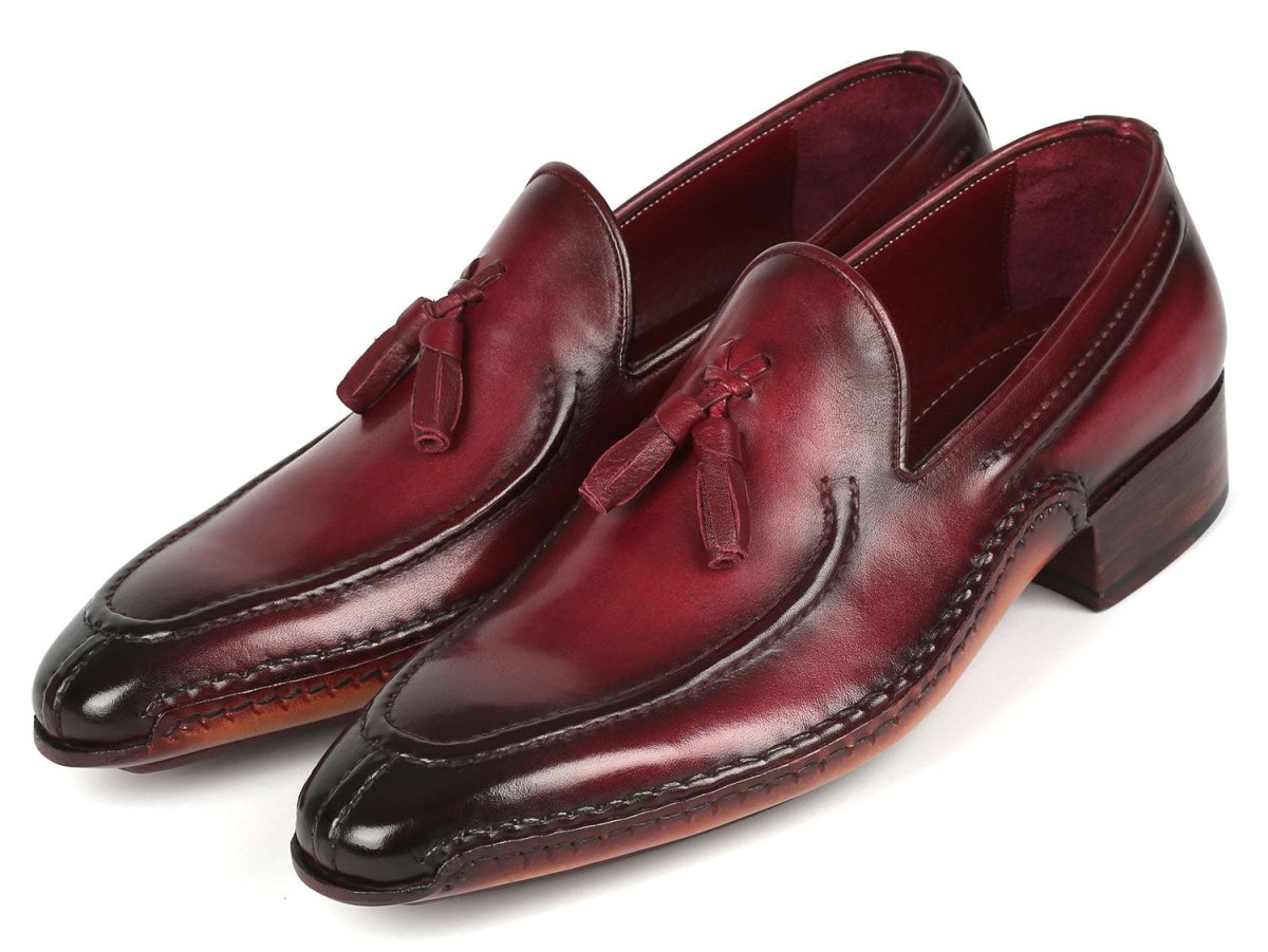 Paul Parkman Hand Sewn Tassel Loafers Bordeaux (ID082 BRD)