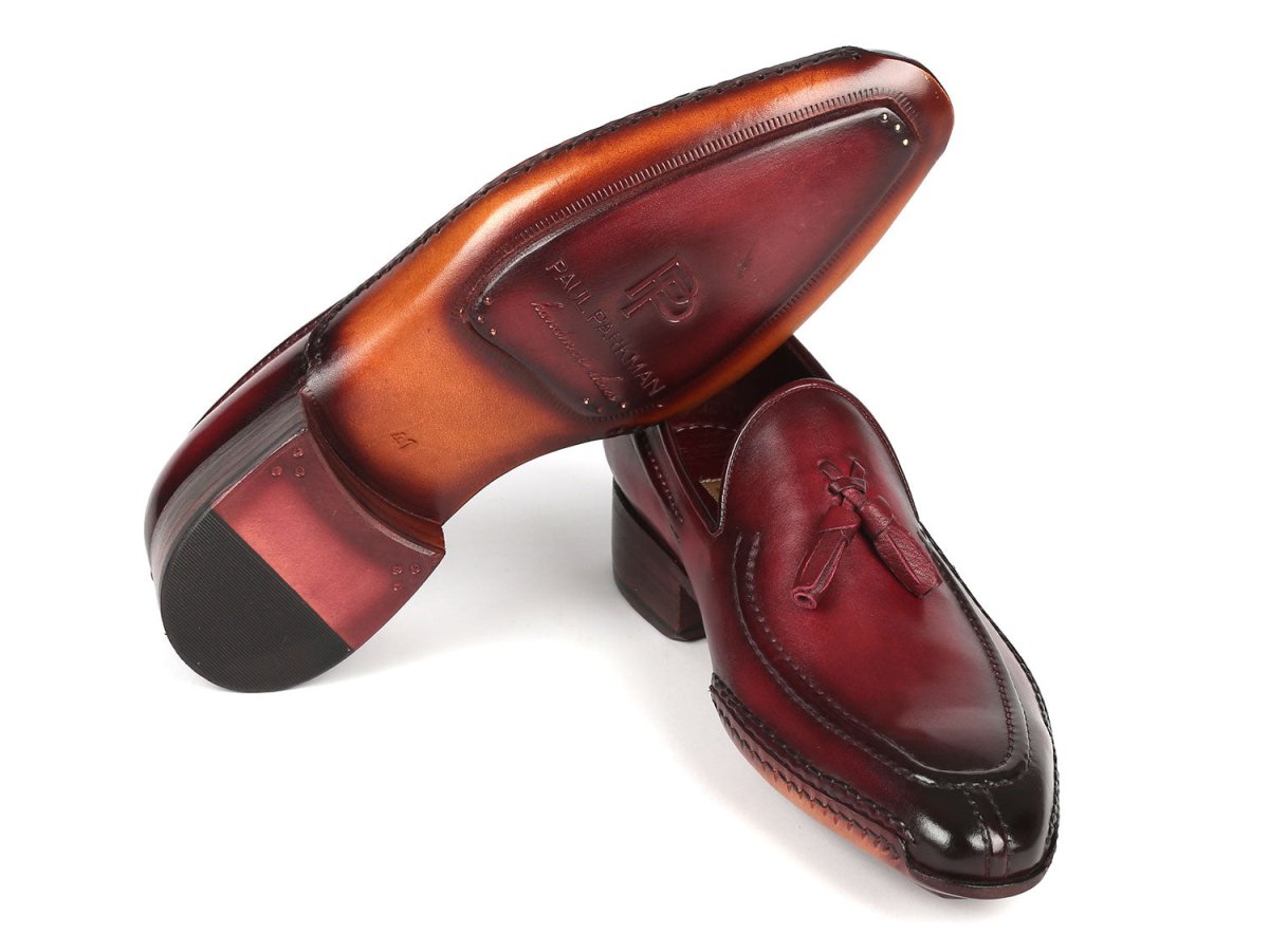 Paul Parkman Hand Sewn Tassel Loafers Bordeaux (ID082 BRD)