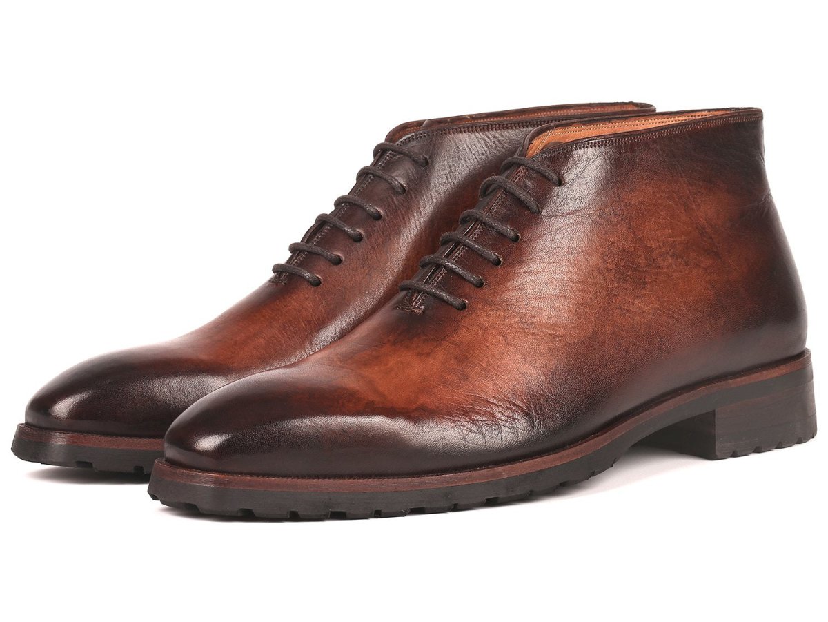 Paul Parkman Men's Ankle Boots Brown Burnished (ID791BRW24)