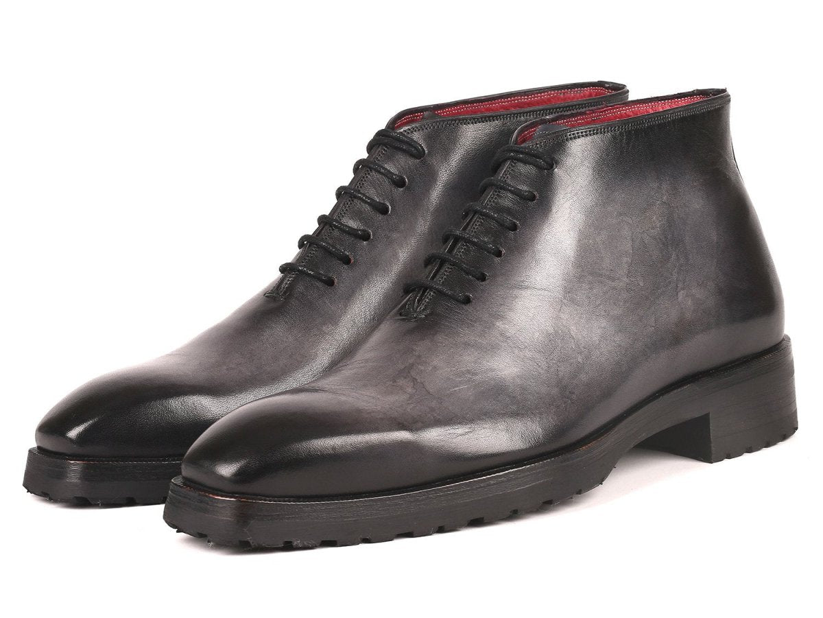 Paul Parkman Men's Ankle Boots Gray Burnished (ID791GRY14)
