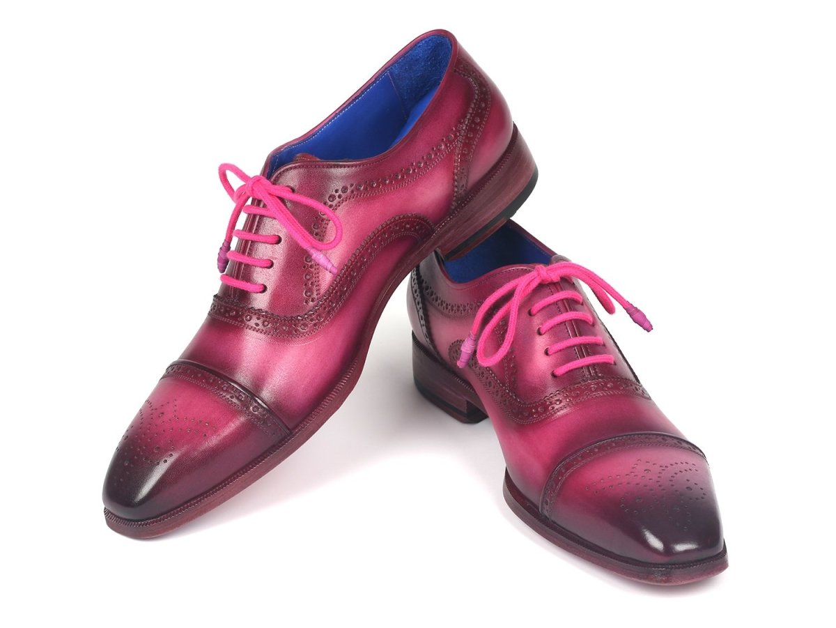 Paul Parkman Men's Captoe Oxfords in Fuxia