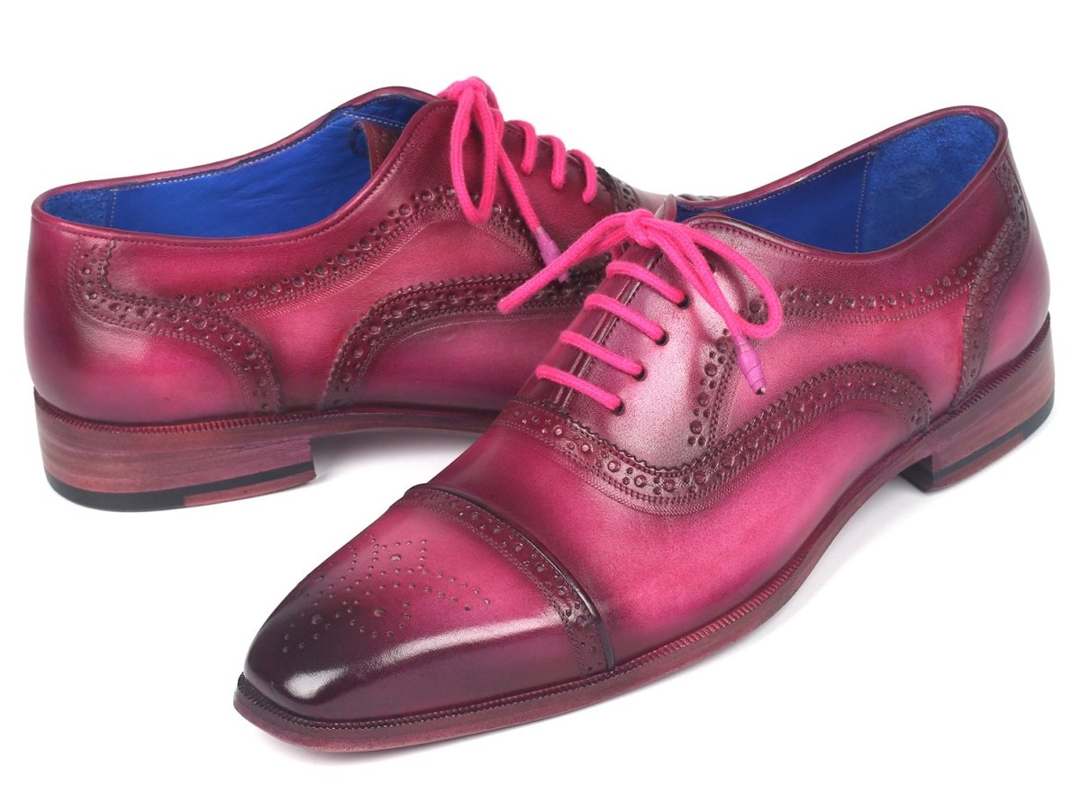 Paul Parkman Men's Captoe Oxfords in Fuxia