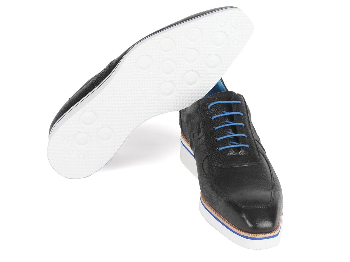 Paul Parkman Men's Casual Shoes Black Floater Leather