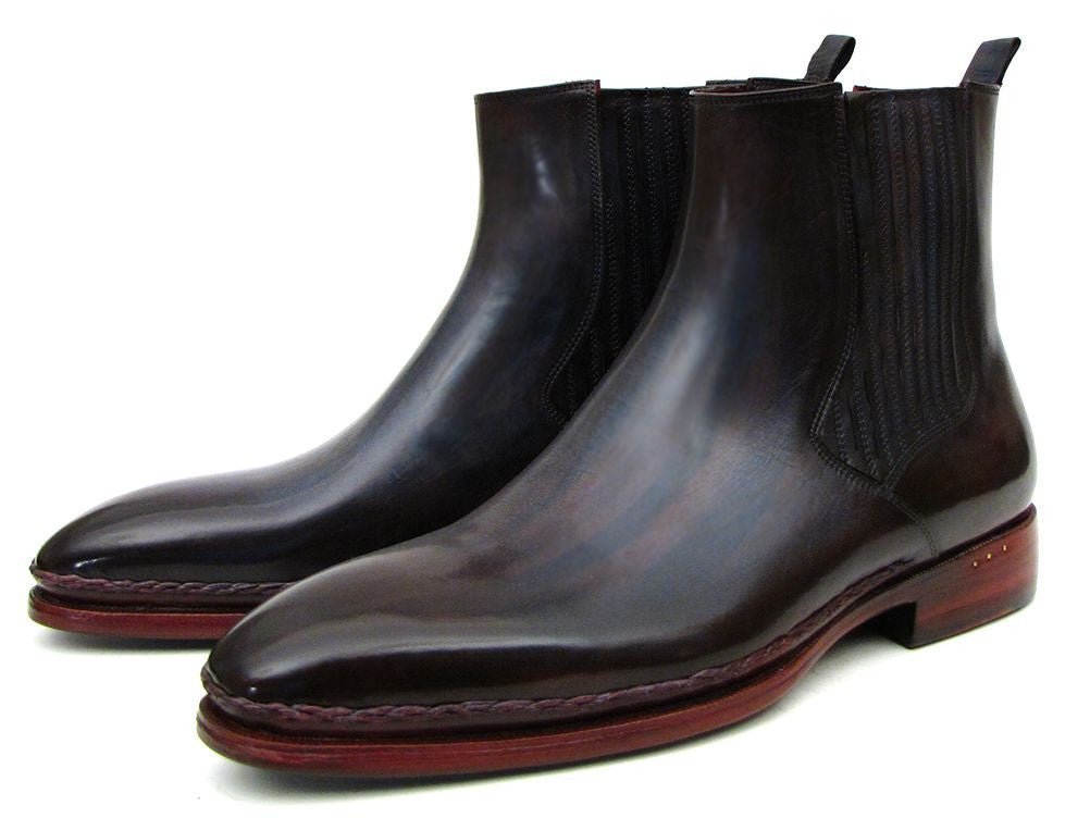 Paul Parkman Men's Chelsea Boots Navy and Bordeaux (IDBT54F11)
