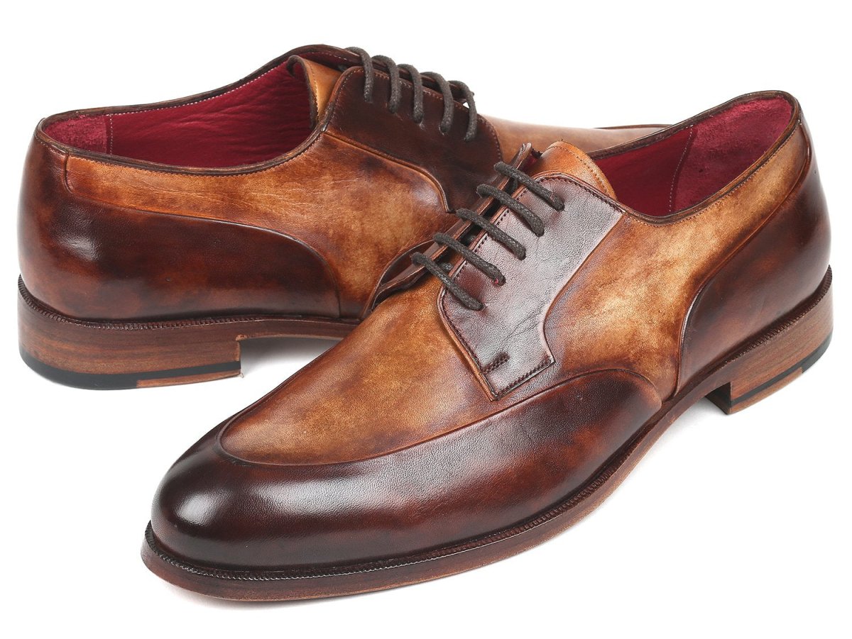 Paul Parkman Men's Derby Shoes in Dual Tone Brown