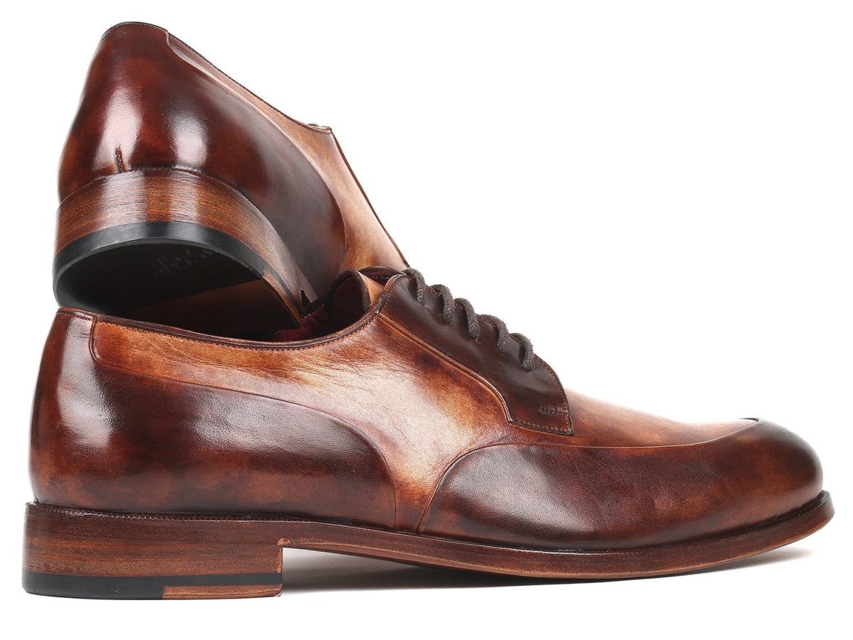 Paul Parkman Men's Derby Shoes in Dual Tone Brown