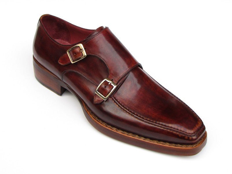 Paul Parkman Men's Double Monkstrap Goodyear Welted Shoes (ID061 - BRD)