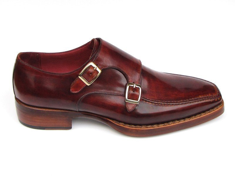 Paul Parkman Men's Double Monkstrap Goodyear Welted Shoes (ID061 - BRD)