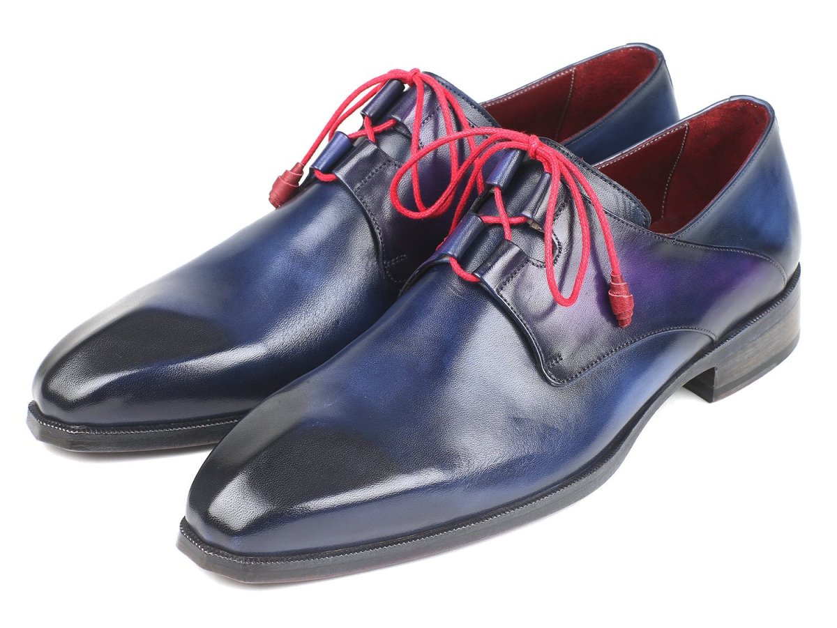 Paul Parkman Men's Ghillie Lacing Dress Shoes in Blue