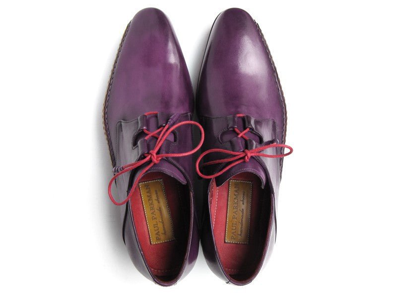 Paul Parkman Men's Ghillie Lacing Side Dress Shoes in Purple