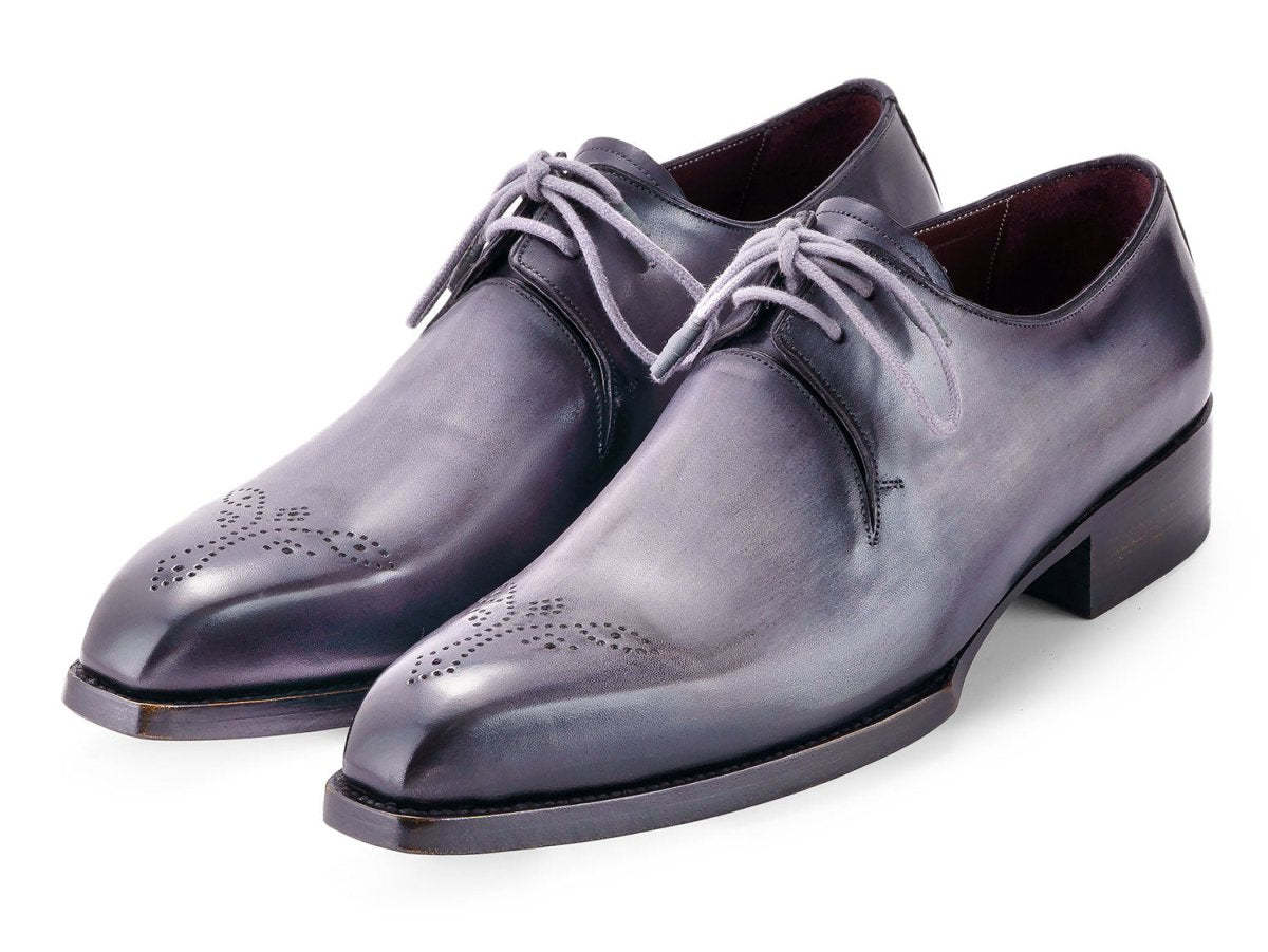 Paul Parkman Men's Goodyear Welted Derby Shoes in Grey