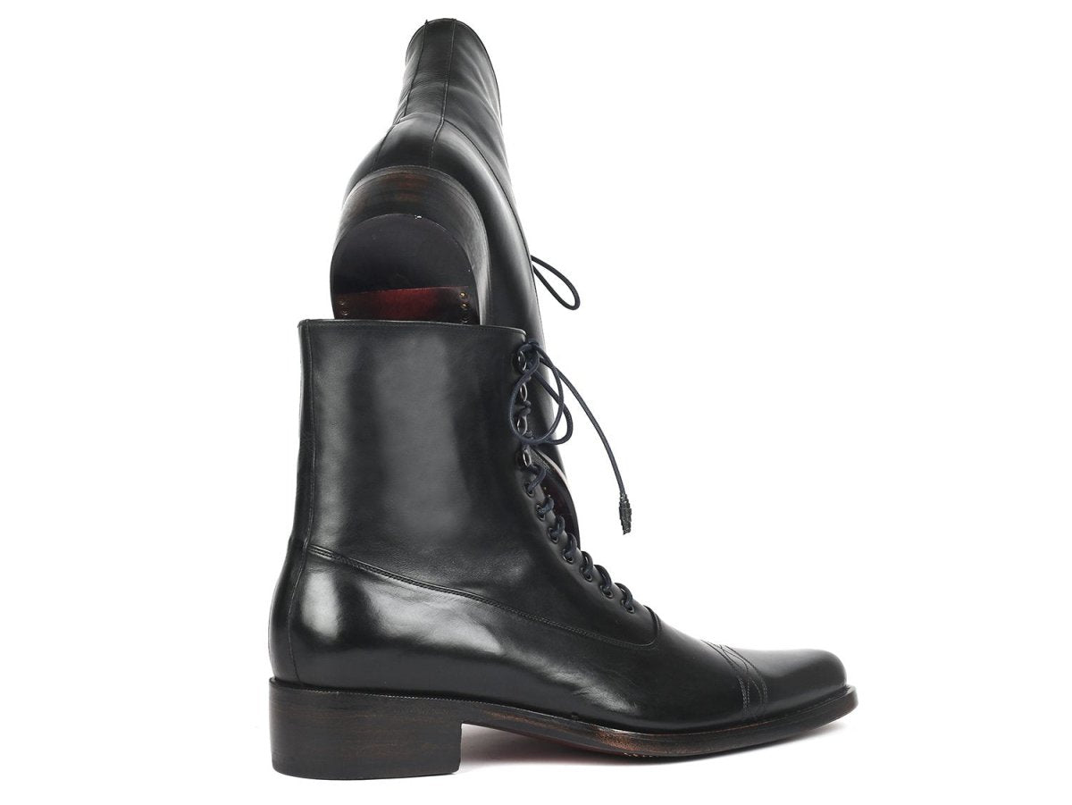 Paul Parkman Men's Goodyear Welted Leather Boots in Black