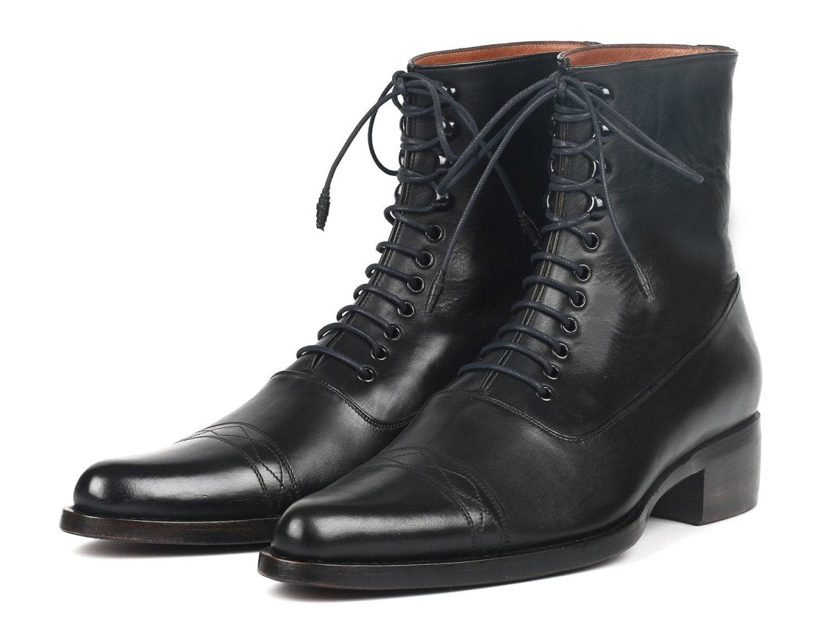 Paul Parkman Men's Goodyear Welted Leather Boots in Black