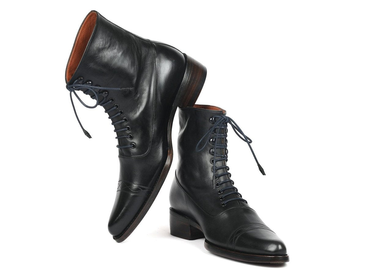Paul Parkman Men's Goodyear Welted Leather Boots in Black