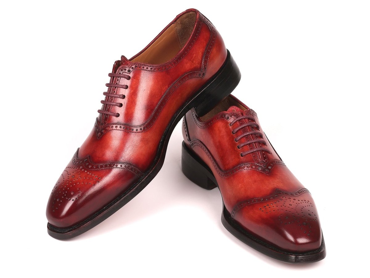 Paul Parkman Men's Goodyear Welted Oxford Shoes Reddish Brown (ID094 RDH)