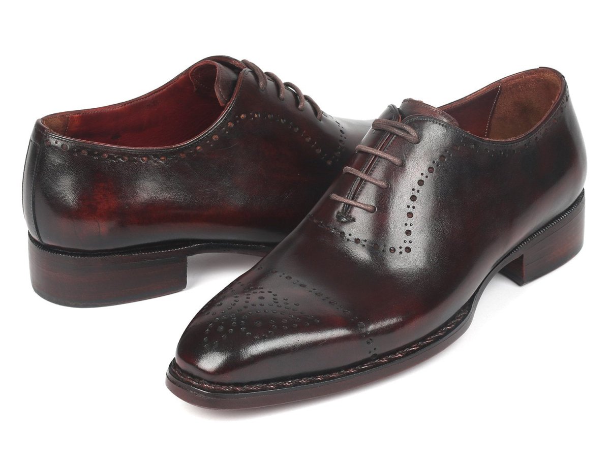 Paul Parkman Men's Goodyear Welted Oxfords in Dark Bordeaux