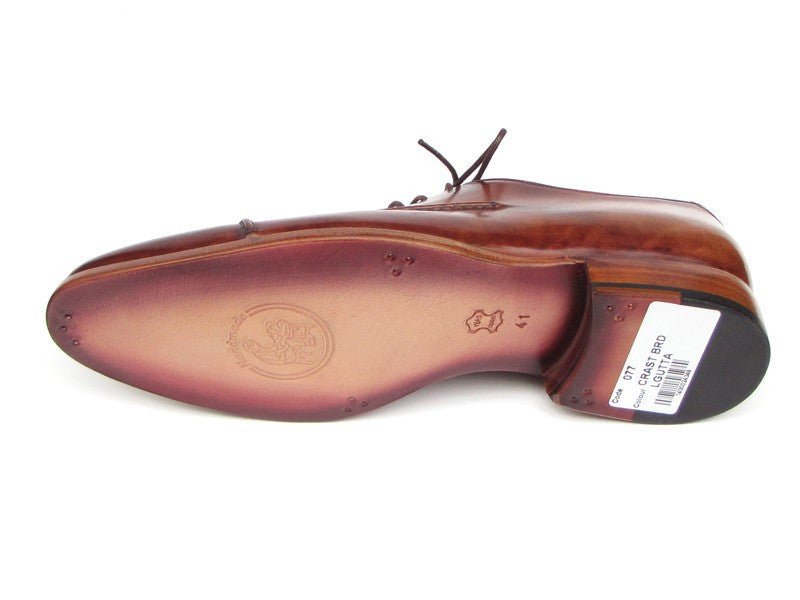 Paul Parkman Men's Hand Painted Leather Captoe Oxfords in Brown